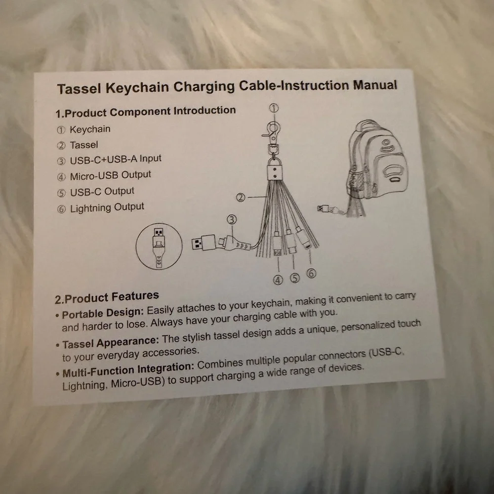 Bolsetta Universal Charging Tassels for Apple & Android - Sage Green